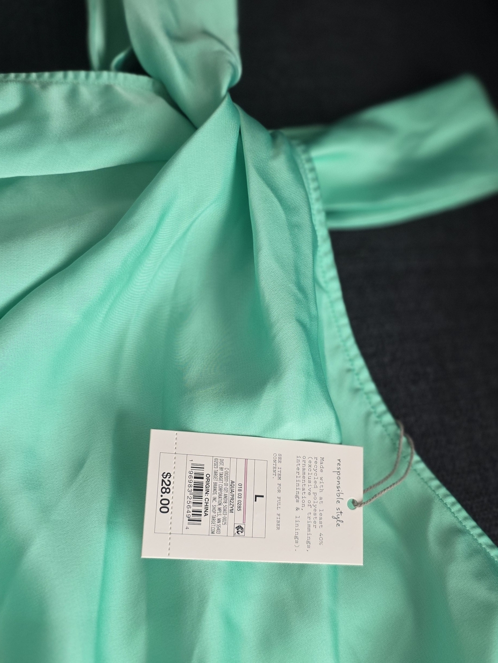 a new day Aqua Teal Tie-Waist A-Line Skirt